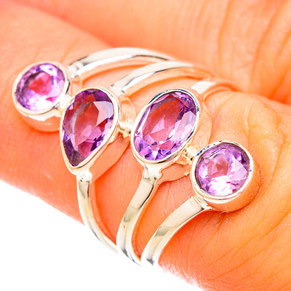 Amethyst Rings handcrafted by Anasilvercos - RING121049