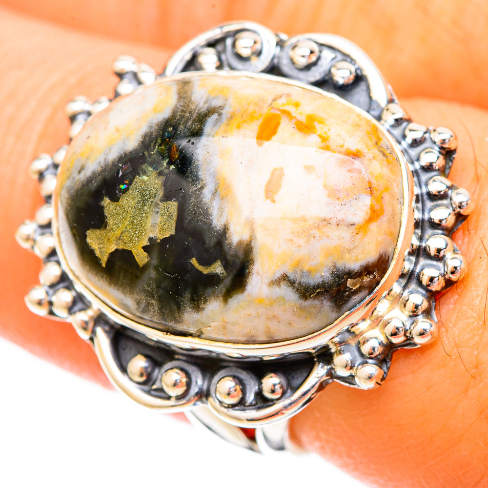 Ocean Jasper Rings handcrafted by Anasilvercos - RING121056