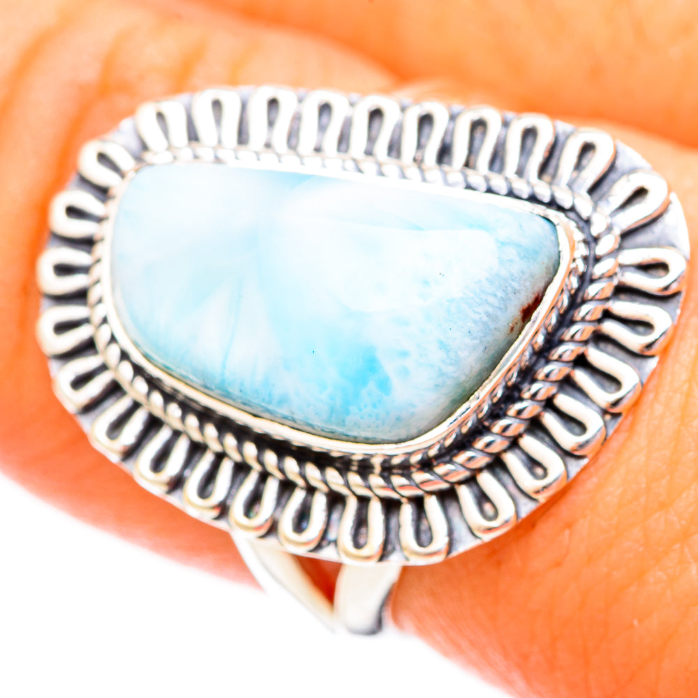 Larimar Rings handcrafted by Anasilvercos - RING121067