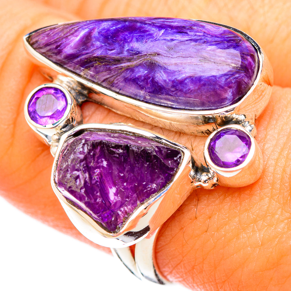 Charoite Rings handcrafted by Anasilvercos - RING121081
