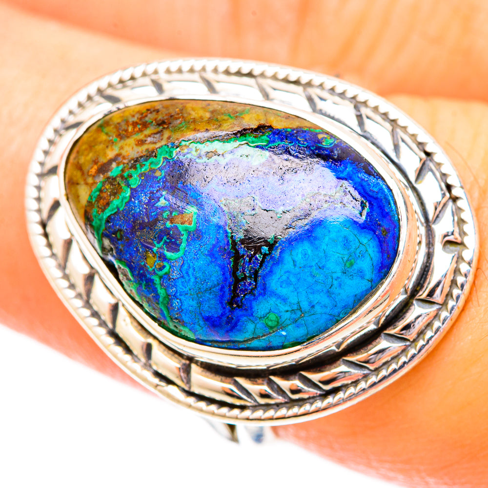 Azurite Rings handcrafted by Anasilvercos - RING121089