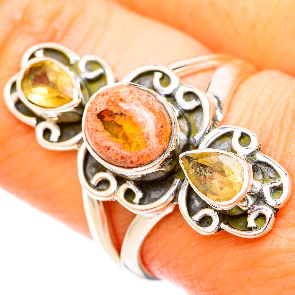 Mexican Fire Opal Rings handcrafted by Anasilvercos - RING121090