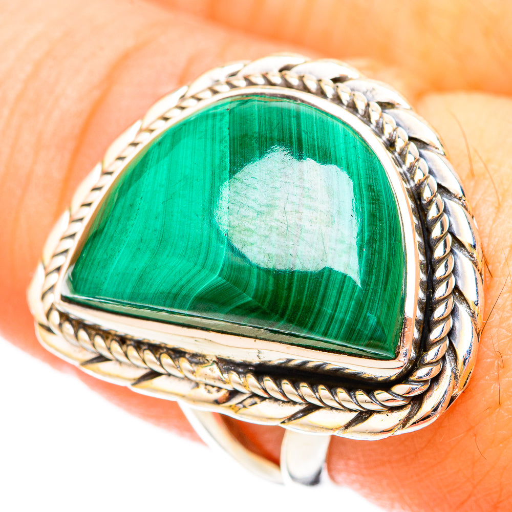 Malachite Rings handcrafted by Anasilvercos - RING121101