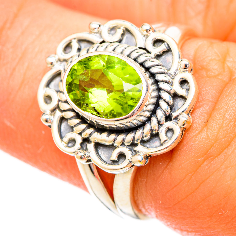 Peridot Rings handcrafted by Anasilvercos - RING121103