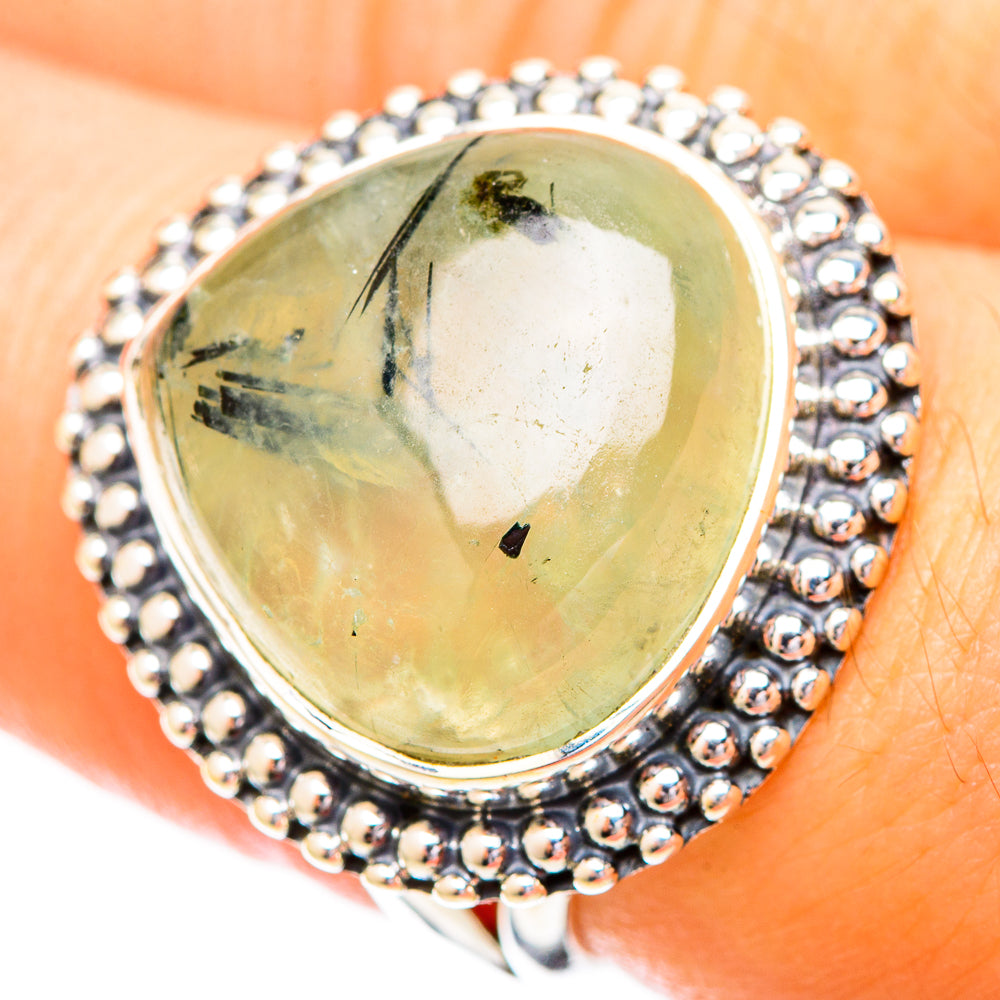 Prehnite Rings handcrafted by Anasilvercos - RING121132