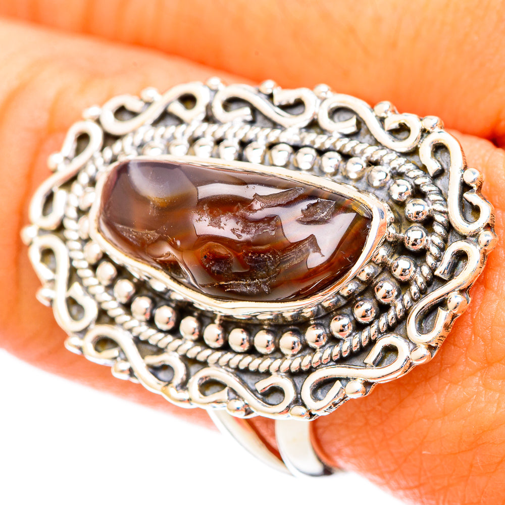 Mexican Fire Agate Rings handcrafted by Anasilvercos - RING121135