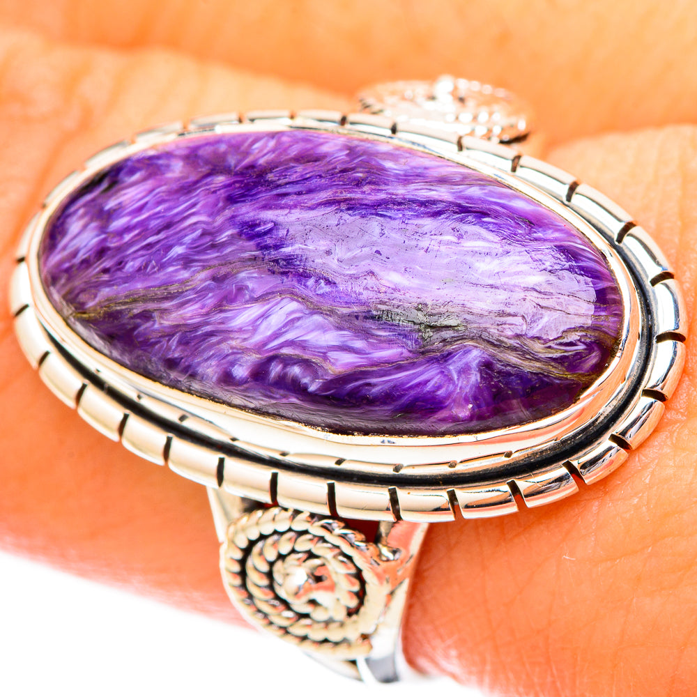 Charoite Rings handcrafted by Anasilvercos - RING121140