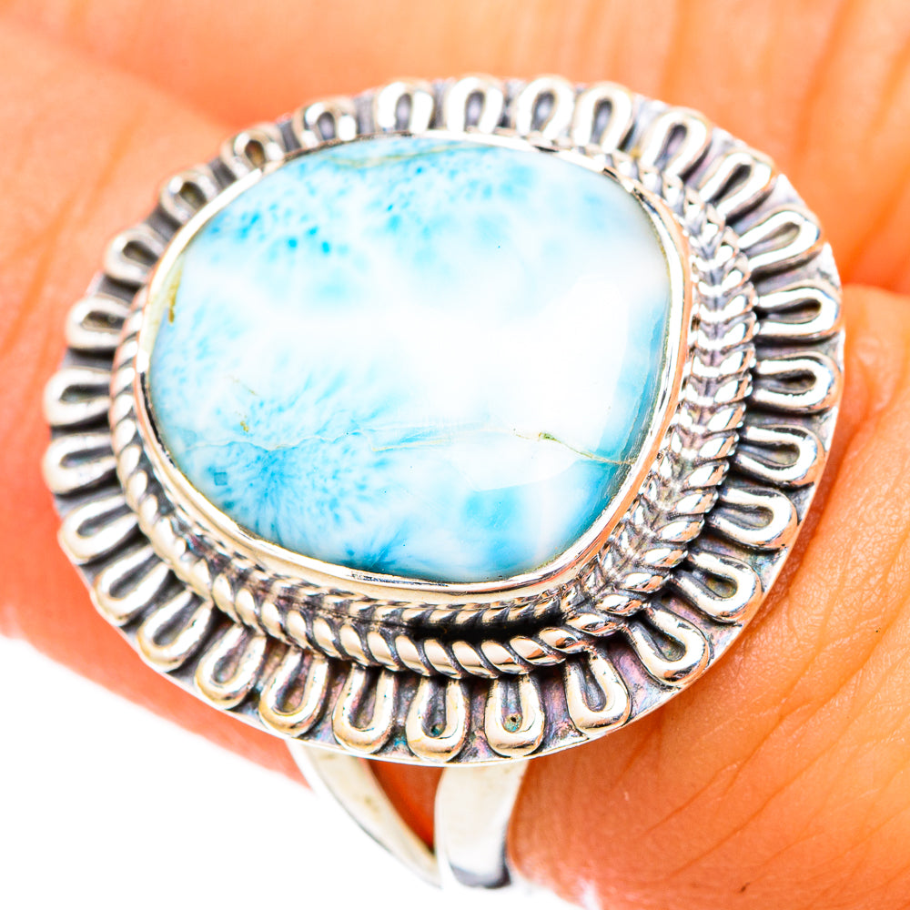 Larimar Rings handcrafted by Anasilvercos - RING121152