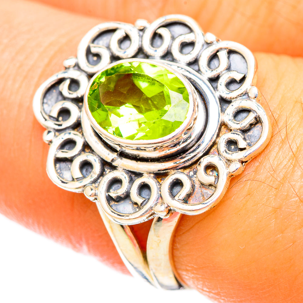 Peridot Rings handcrafted by Anasilvercos - RING121158