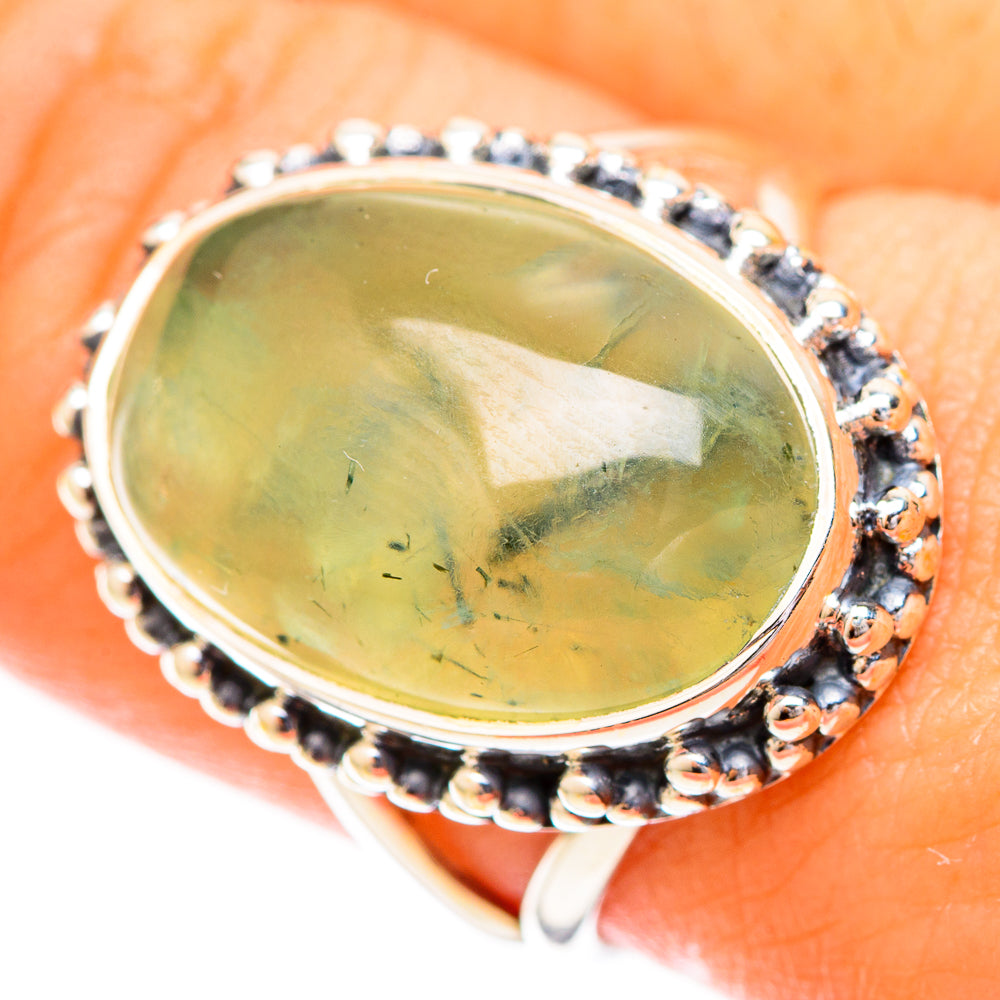 Prehnite Rings handcrafted by Anasilvercos - RING121161