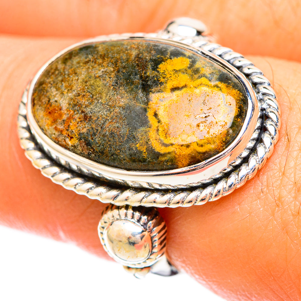 Ocean Jasper Rings handcrafted by Anasilvercos - RING121163