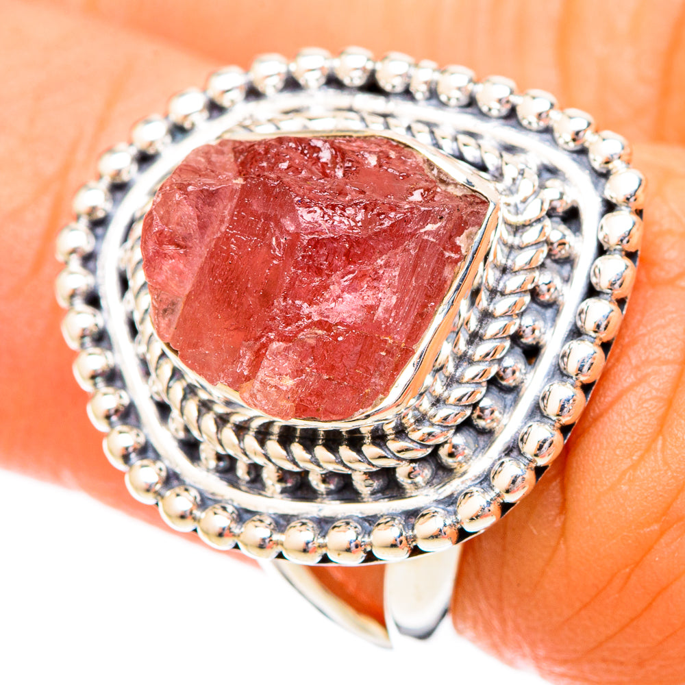 Rose Quartz Rings handcrafted by Anasilvercos - RING121167