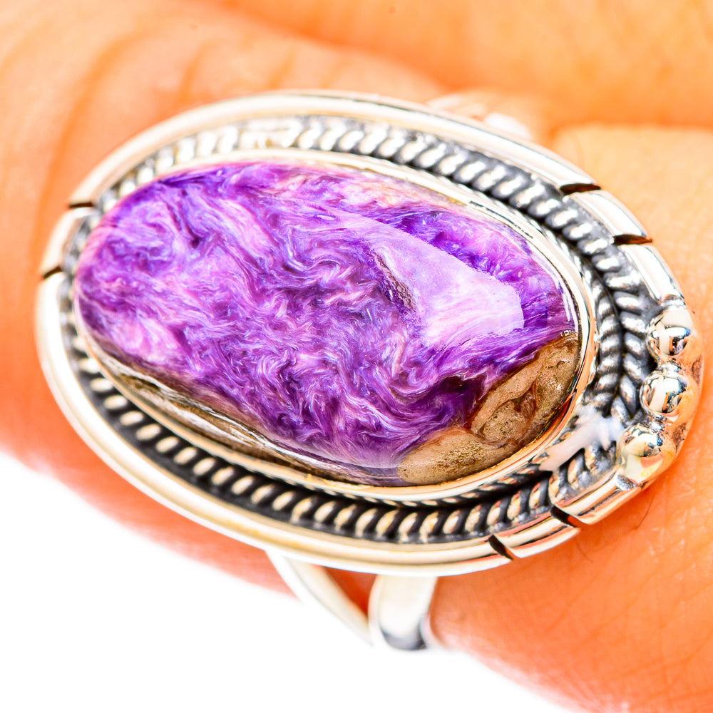 Charoite Rings handcrafted by Anasilvercos - RING121169