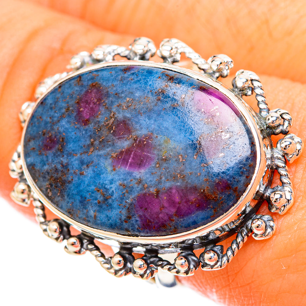 Ruby Fuchsite Rings handcrafted by Anasilvercos - RING121183