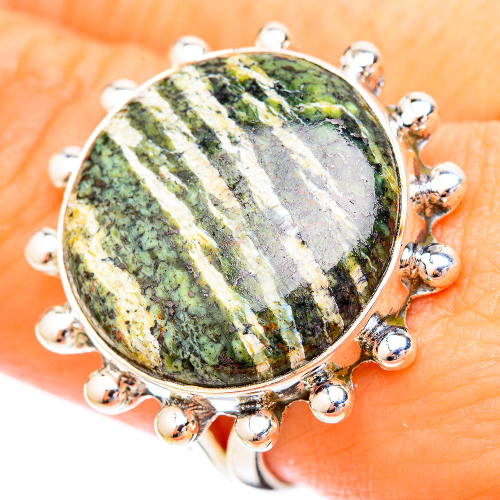 Green Swiss Opal Rings handcrafted by Anasilvercos - RING121191