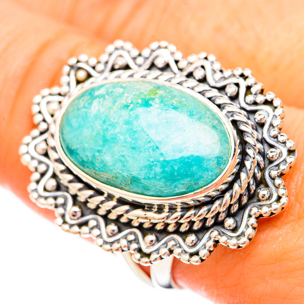 Amazonite Rings handcrafted by Anasilvercos - RING121192