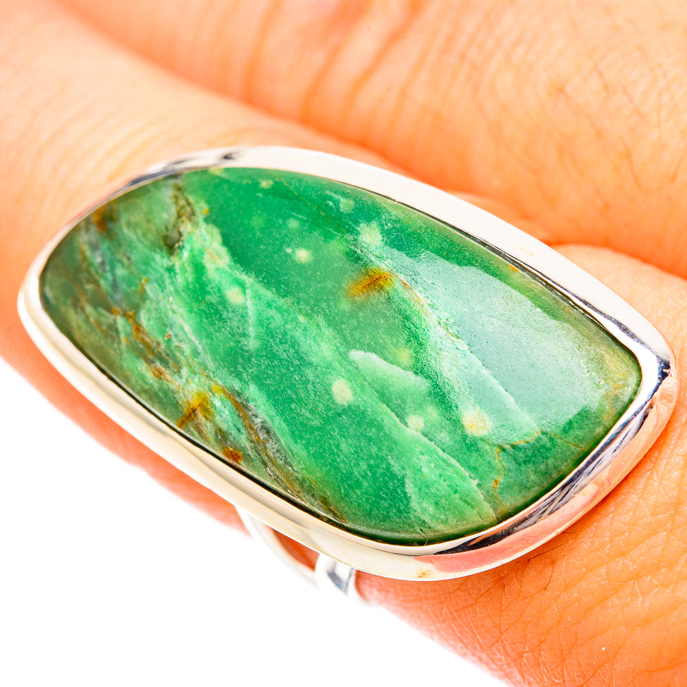 Chrysoprase Rings handcrafted by Anasilvercos - RING121200