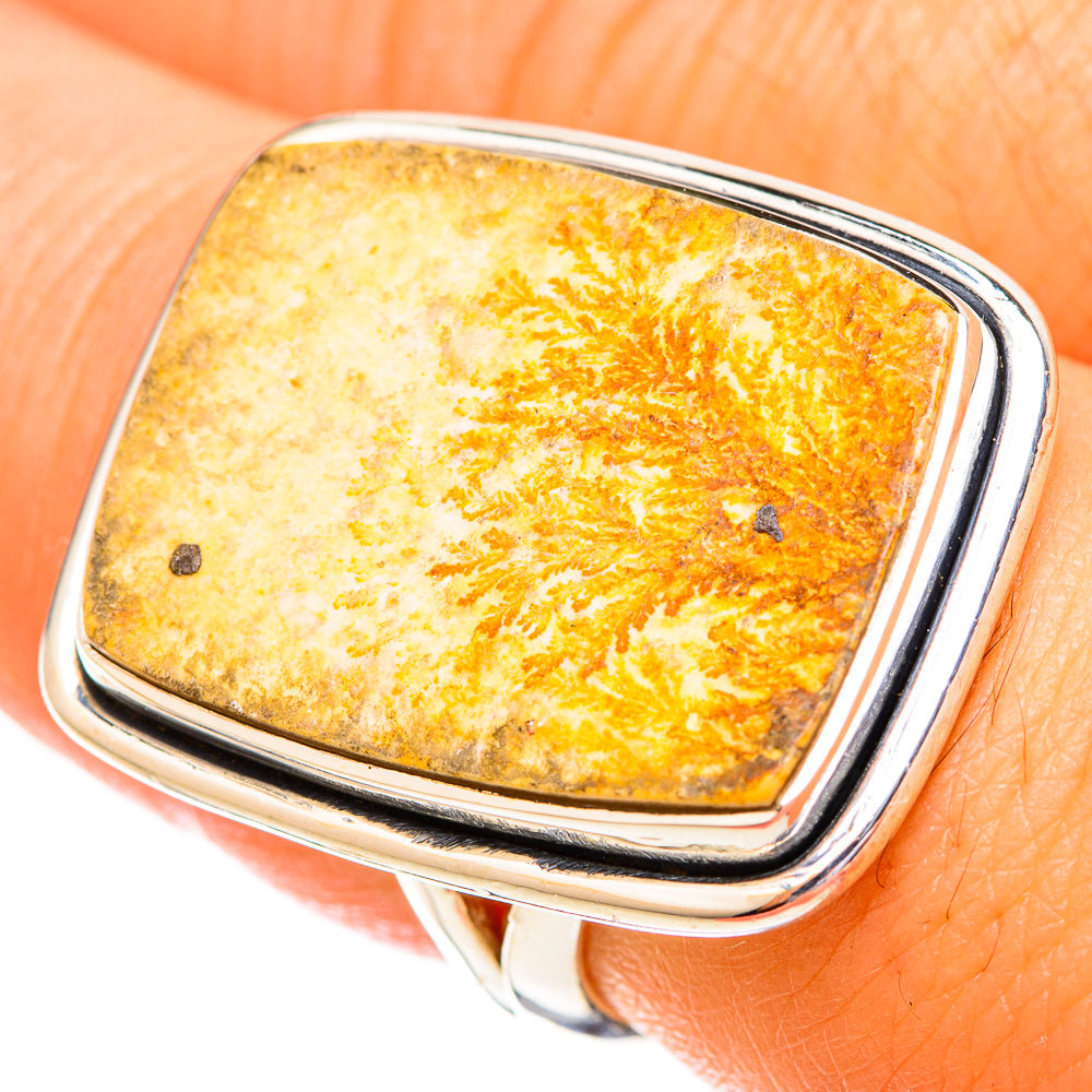 Germany Psilomelane Dendrite Rings handcrafted by Anasilvercos - RING121204