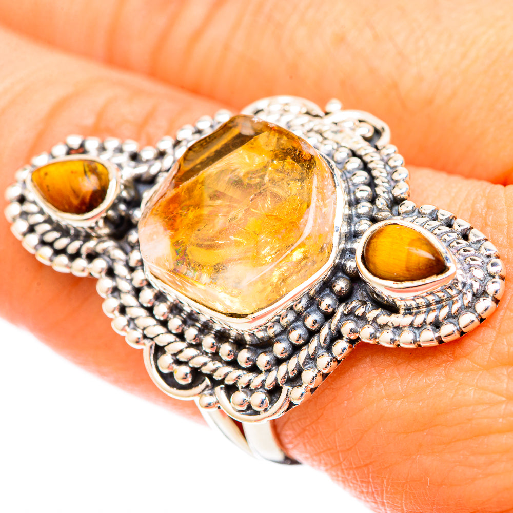 Citrine Rings handcrafted by Anasilvercos - RING121207