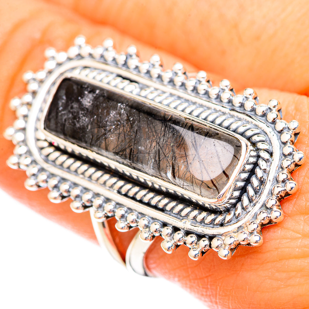 Tourmalinated Quartz Rings handcrafted by Anasilvercos - RING121216