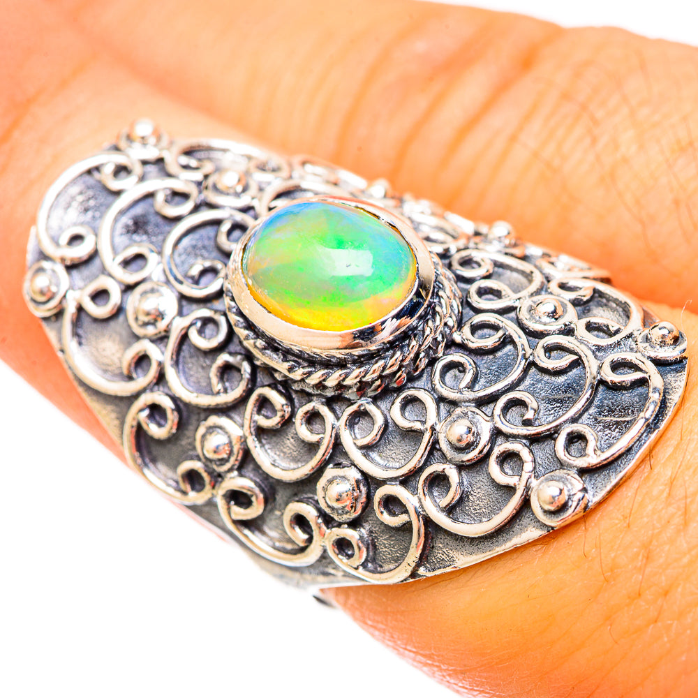 Ethiopian Opal Rings handcrafted by Anasilvercos - RING121228