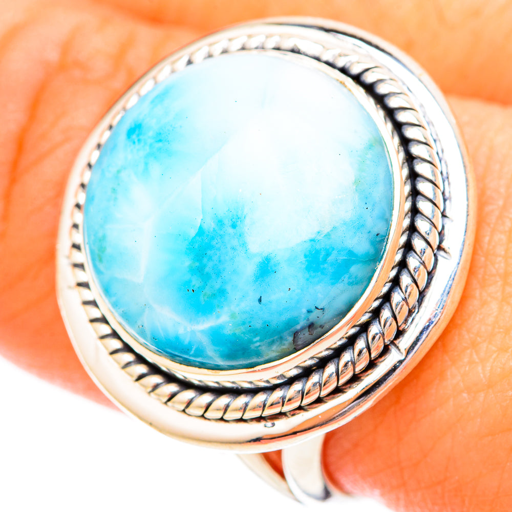 Larimar Rings handcrafted by Anasilvercos - RING121240