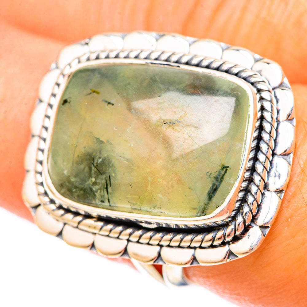 Prehnite Rings handcrafted by Anasilvercos - RING121242