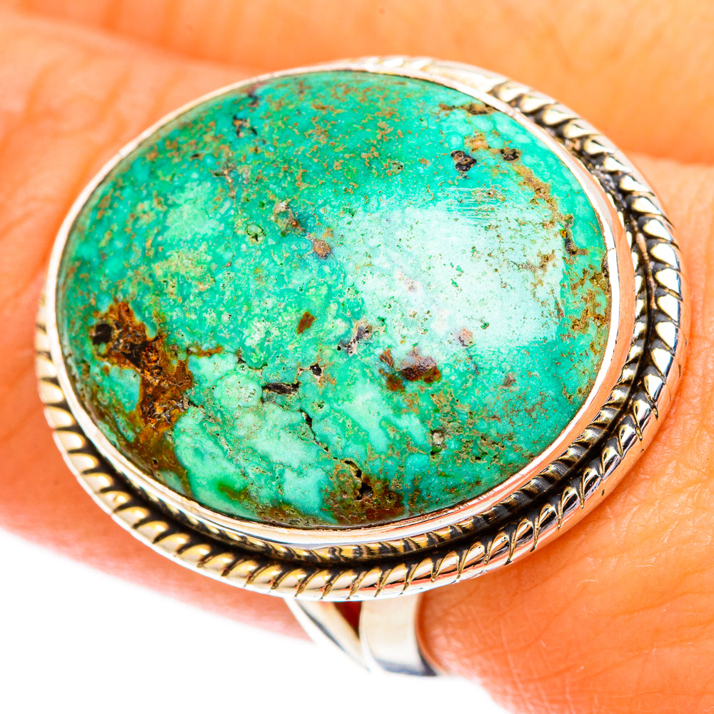 Tibetan Turquoise Rings handcrafted by Anasilvercos - RING121244