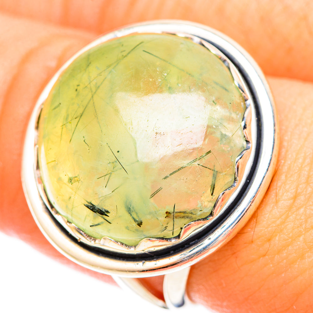 Prehnite Rings handcrafted by Anasilvercos - RING121247