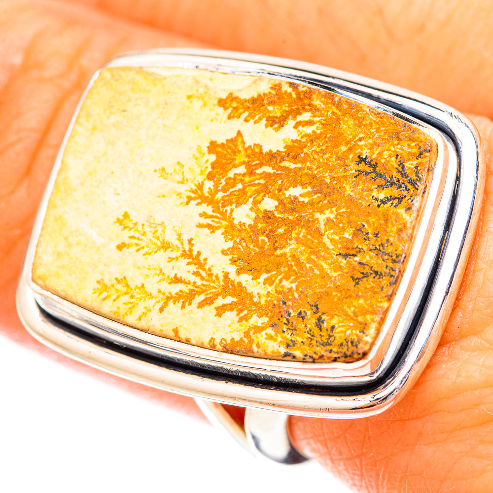 Germany Psilomelane Dendrite Rings handcrafted by Anasilvercos - RING121252