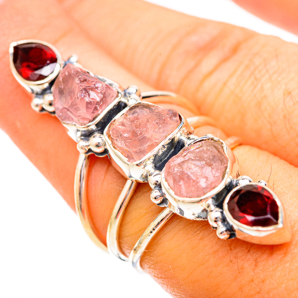 Rose Quartz Rings handcrafted by Anasilvercos - RING121256