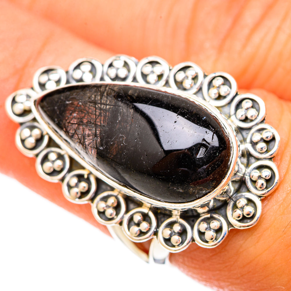 Tourmalinated Quartz Rings handcrafted by Anasilvercos - RING121266