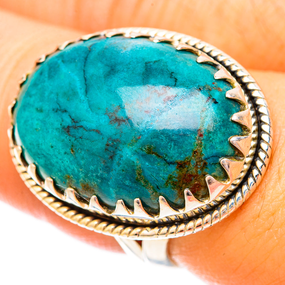 Chrysocolla Rings handcrafted by Anasilvercos - RING121289