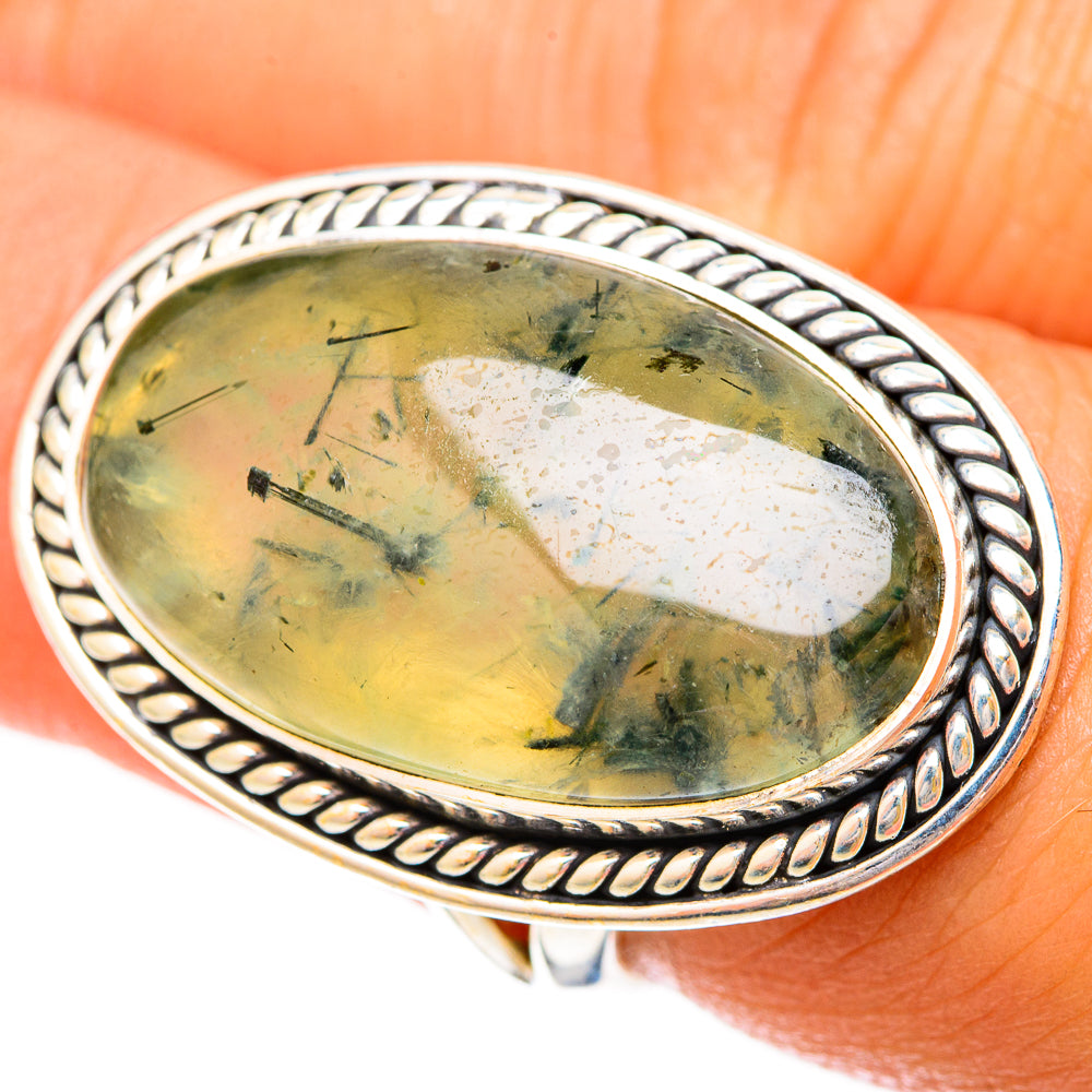 Prehnite Rings handcrafted by Anasilvercos - RING121293