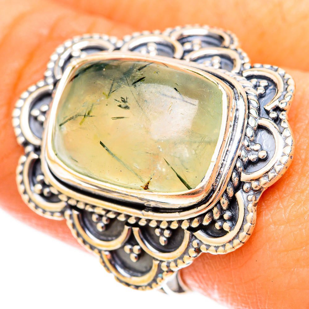 Prehnite Rings handcrafted by Anasilvercos - RING121297