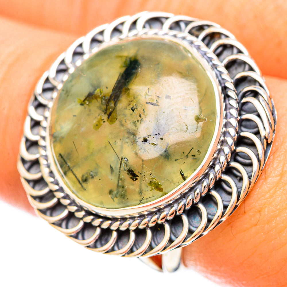 Prehnite Rings handcrafted by Anasilvercos - RING121300