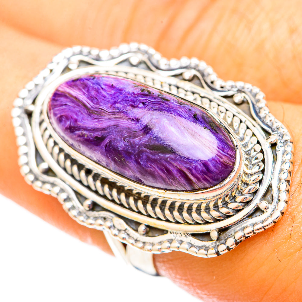 Charoite Rings handcrafted by Anasilvercos - RING121308