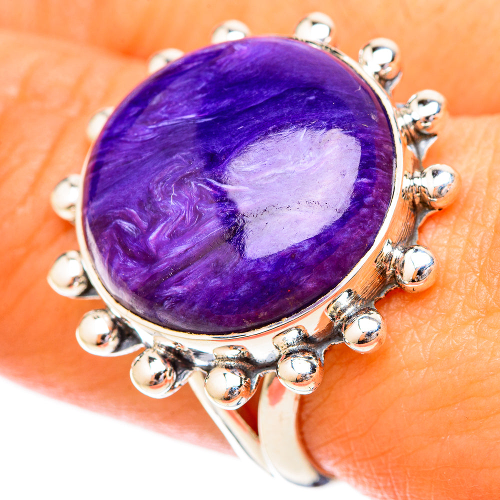 Charoite Rings handcrafted by Anasilvercos - RING121311