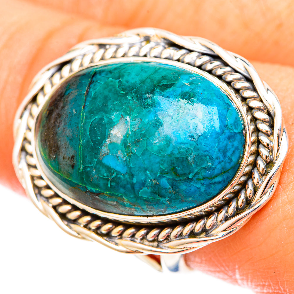 Chrysocolla Rings handcrafted by Anasilvercos - RING121322