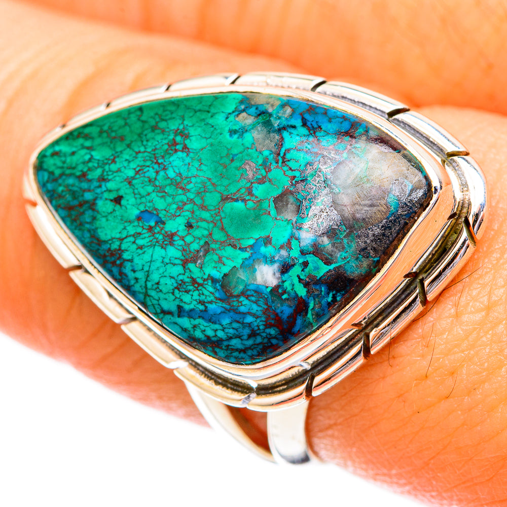 Chrysocolla Rings handcrafted by Anasilvercos - RING121323