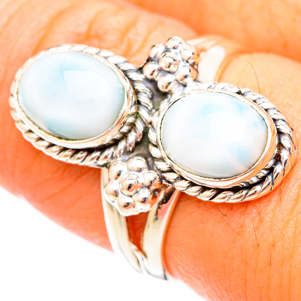 Larimar Rings handcrafted by Anasilvercos - RING121329