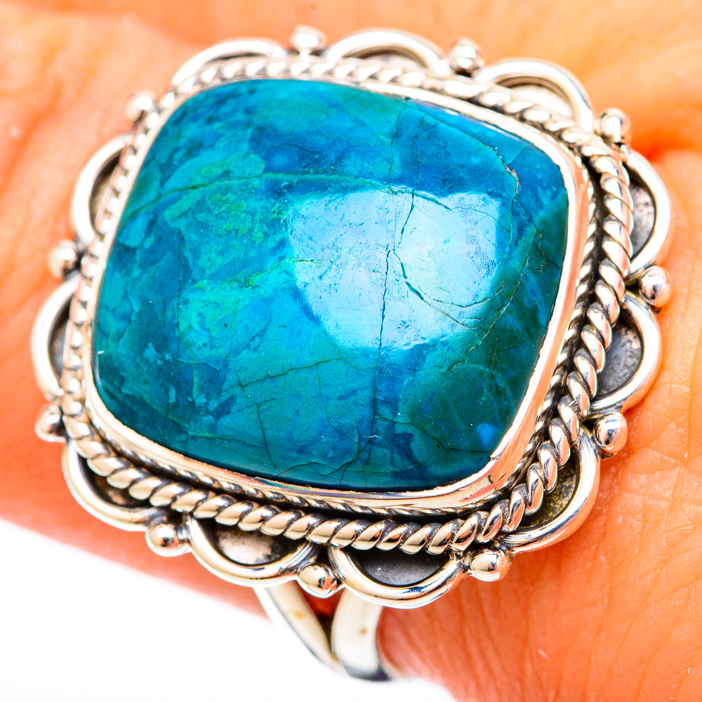 Chrysocolla Rings handcrafted by Anasilvercos - RING121330