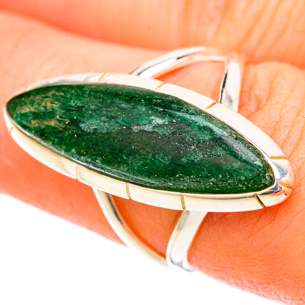 Green Aventurine Rings handcrafted by Anasilvercos - RING121338