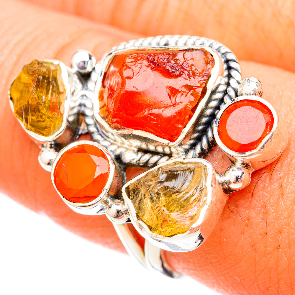 Carnelian Rings handcrafted by Anasilvercos - RING121344