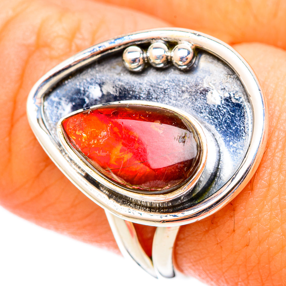 Ammolite Rings handcrafted by Anasilvercos - RING121347