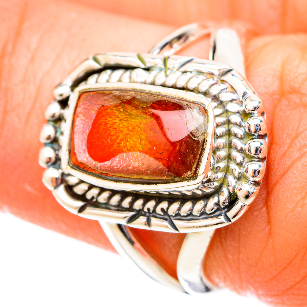 Ammolite Rings handcrafted by Anasilvercos - RING121348