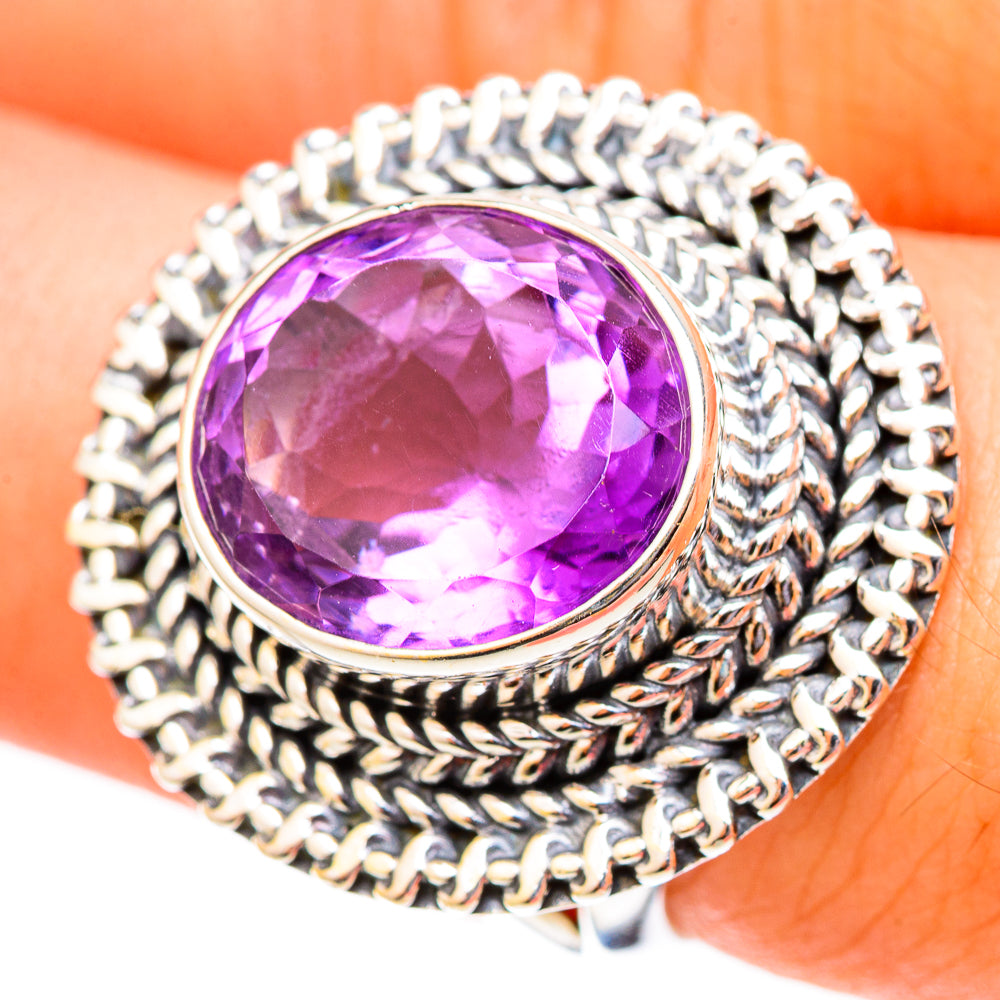 Amethyst Rings handcrafted by Anasilvercos - RING121349