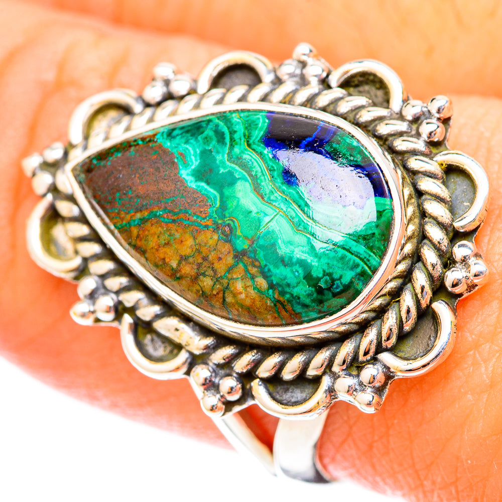 Azurite Rings handcrafted by Anasilvercos - RING121358