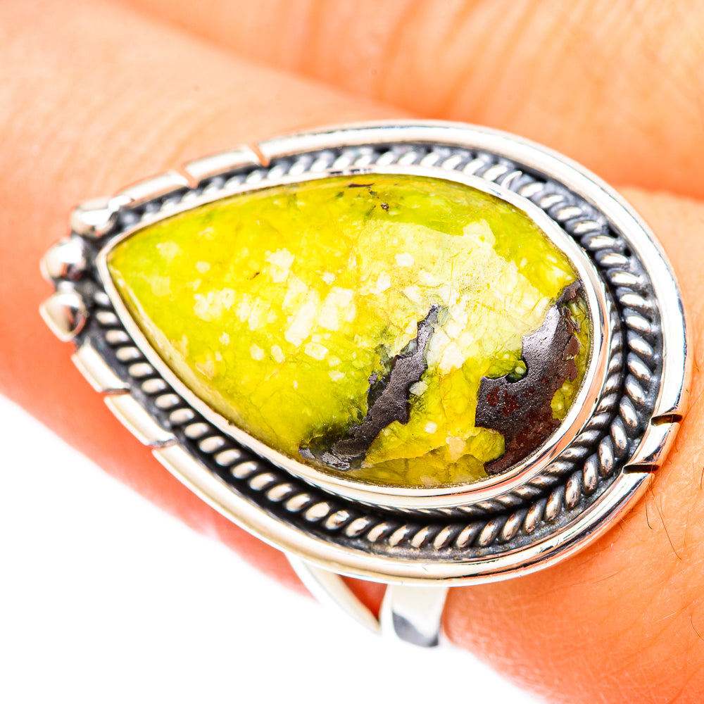 Lizardite Rings handcrafted by Anasilvercos - RING121361