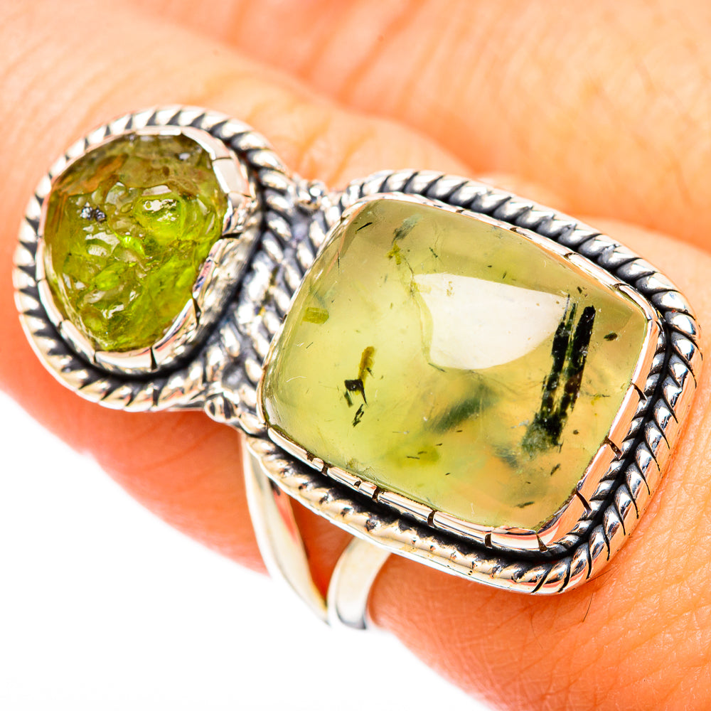 Prehnite Rings handcrafted by Anasilvercos - RING121372